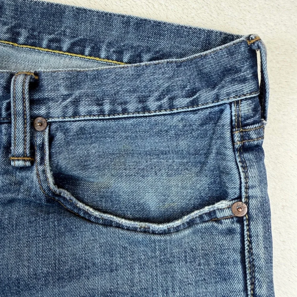 Polo‎ Ralph Lauren Mens Varick Straight Leg Button Fly Blue Jeans 34x30 Denim